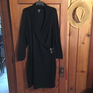 Ralph Lauren Chaps Faux Wrap Sweater Dress